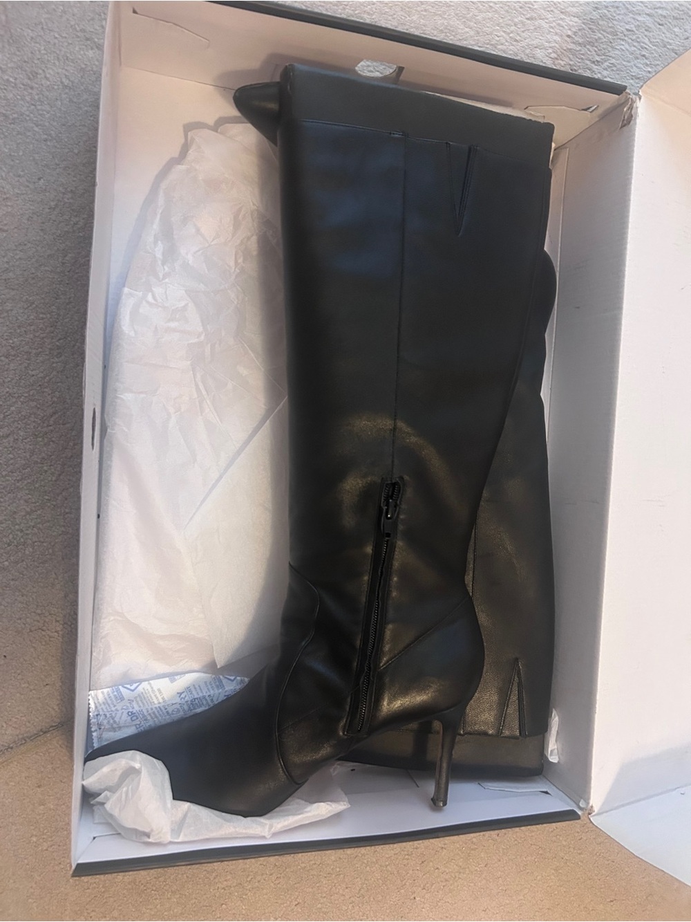 Nine West Black Knee-High Stiletto Boots